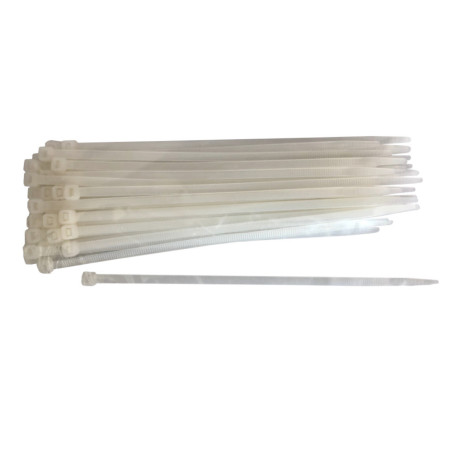 30 white nylon cable ties L. 500 x 4.7 mm - 198501 - Beast