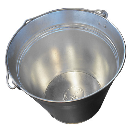 Seau Acier Galvanisé 15 litres avec Anse - Usage intensif - Efficace et robuste - Beast
