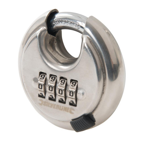 Cadenas à Combinaison 4 Chiffres en Acier Inoxydable 70 mm – Sécurisé et Durable - Silverline