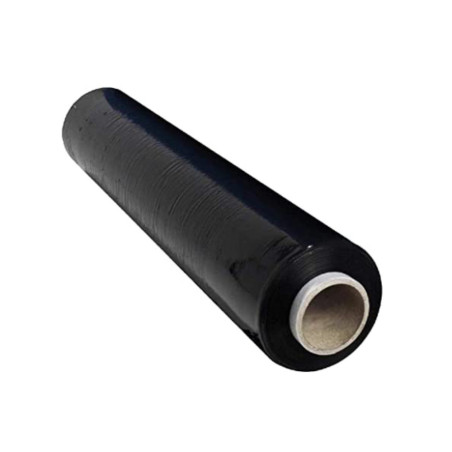 Manuelle Stretchfolie Schwarz 450 mm x L. 270 Meter ( St. 17?) - - D-Work