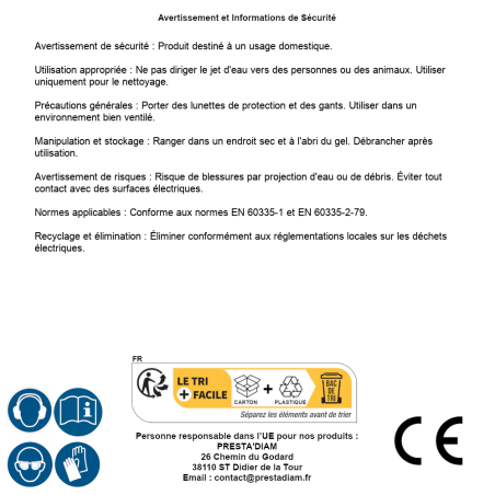 Nettoyeur Haute Pression RX7 225 Bars – Induction – Puissant et Efficace – RINÇAGE RAPIDE - RIBIMEX