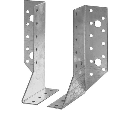 Sabot de Charpente à Ailes Extérieures – 80 x 30 x 148 mm – Acier, Résistance et Durabilité - ALSAFIX