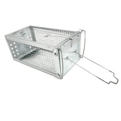 Piège à Souris, Rats, Mulots, Nasse à Rats, Rongeurs, Cage de Capture Réutilisable 27 x 14 x 11,5 cm en Acier Galvanisé-Animood