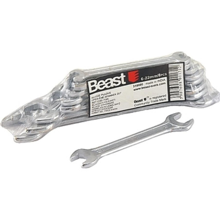 Clé à Fourche Double 6-17 mm - Acier, Norme WS 6X - Précision et Polyvalence - Beast