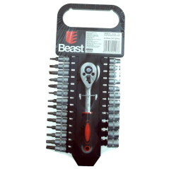 Clés à Douille 4-13 mm 1/4'' - Acier, Norme CV 27X - Précision et Polyvalence - Beast