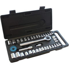 Coffret de Douilles 40 Pièces 4-13 mm - Acier, Norme 1/4''-3/8'' - Outils Pratiques et Polyvalents - Beast - Beast