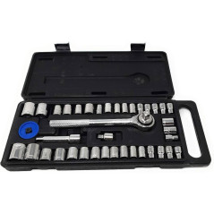 Coffret de Douilles 40 Pièces 4-13 mm - Acier, Norme 1/4''-3/8'' - Outils Pratiques et Polyvalents - Beast - Beast