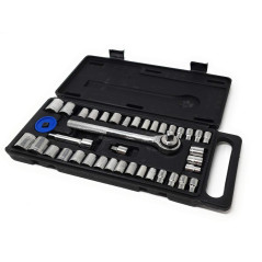 Coffret de Douilles 40 Pièces 4-13 mm - Acier, Norme 1/4''-3/8'' - Outils Pratiques et Polyvalents - Beast - Beast