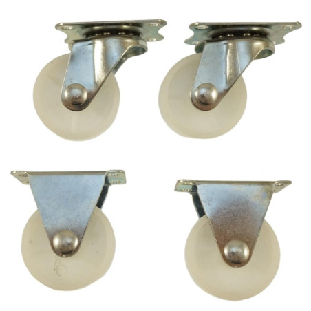 Roulettes Nylon 40 mm - Nylon 2+2 - Résistantes et Durables - Beast - Beast