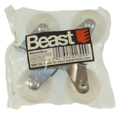 Roulettes Nylon 40 mm - Nylon 2+2 - Résistantes et Durables - Beast - Beast