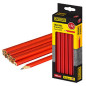 Jeu de Crayons de Menuisier 12x180 mm - Précision et Durabilité - Idéal pour le Bois - Beast