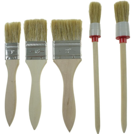 Assortiment de Pinceaux 1-2'' - 3x, No. 4-6 - Précision et Polyvalence - Beast