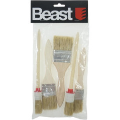 Assortiment de Pinceaux 1-2'' - 3x, No. 4-6 - Précision et Polyvalence - Beast