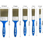 Assortiment de Pinceaux 3x - 1'', 1.5'', 2'' - Polyvalents et Pratiques - Idéal pour Peinture - Beast