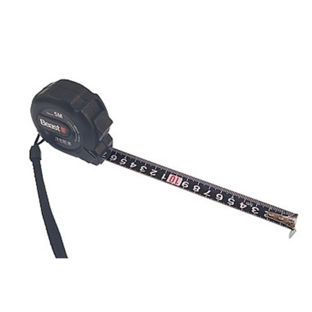 Mètre Ruban 5M x 19 mm - Noir, Précision et Durabilité - Idéal pour Mesures Précises - Beast