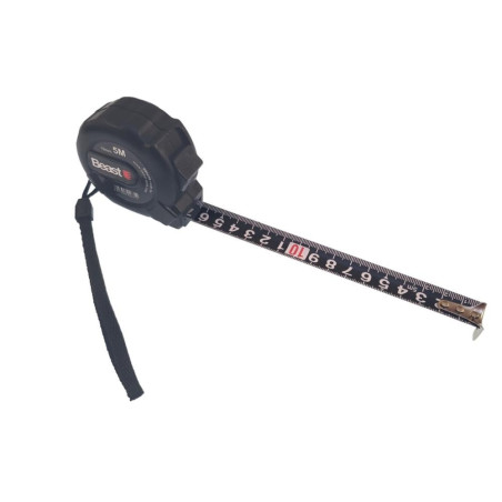 Mètre Ruban 5M x 19 mm - Noir, Précision et Durabilité - Idéal pour Mesures Précises - Beast