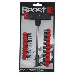 T Manche avec Douilles 21x - Utilisation Polyvalente - Précision et Confort - Beast