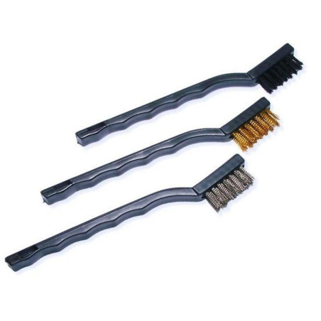 Jeu de Brosses 3x Nylon et Acier 40 mm - Résistantes et Efficaces - Nettoyage Optimal - Beast