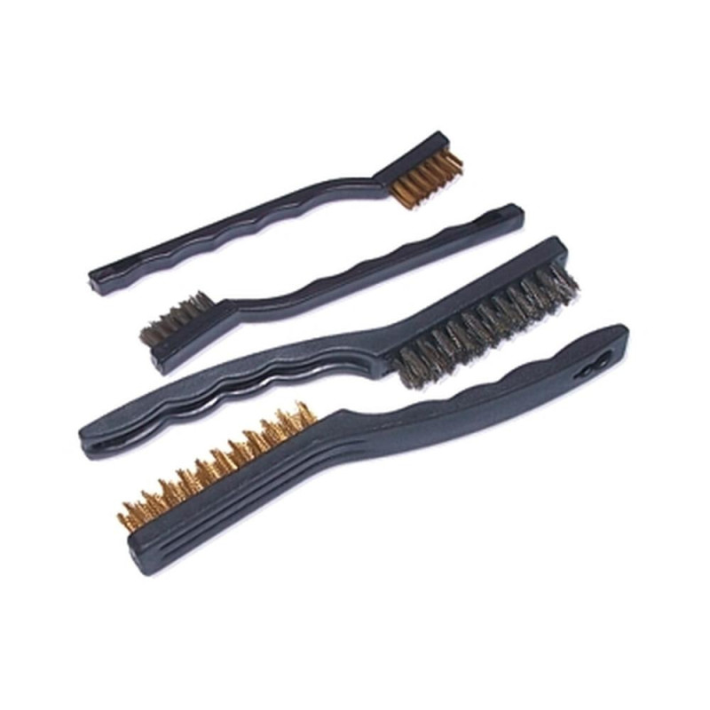 Jeu de Brosses 4x - 2x 40mm + 2x 85mm en Laiton et Nylon - Polyvalent et Efficace - Beast