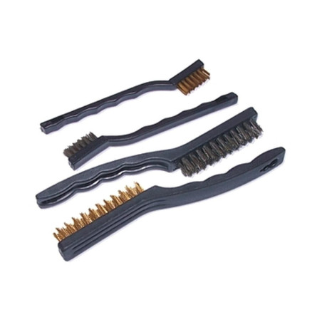 Jeu de Brosses 4x - 2x 40mm + 2x 85mm en Laiton et Nylon - Polyvalent et Efficace - Beast