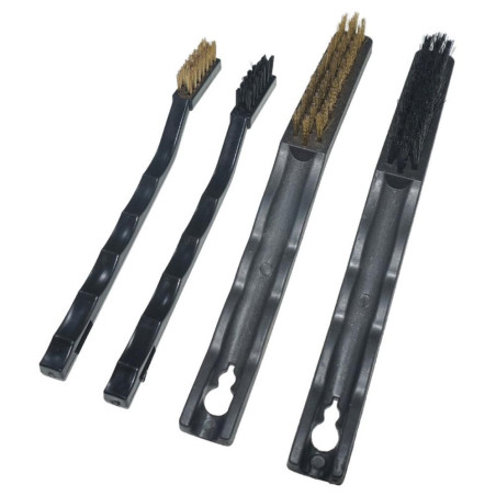 Jeu de Brosses 4x - 2x 40mm + 2x 85mm en Laiton et Nylon - Polyvalent et Efficace - Beast