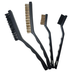 Jeu de Brosses 4x - 2x 40mm + 2x 85mm en Laiton et Nylon - Polyvalent et Efficace - Beast