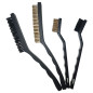 Jeu de Brosses 4x - 2x 40mm + 2x 85mm en Laiton et Nylon - Polyvalent et Efficace - Beast