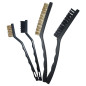 Jeu de Brosses 4x - 2x 40mm + 2x 85mm en Laiton et Nylon - Polyvalent et Efficace - Beast