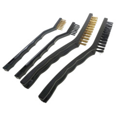 Jeu de Brosses 4x - 2x 40mm + 2x 85mm en Laiton et Nylon - Polyvalent et Efficace - Beast