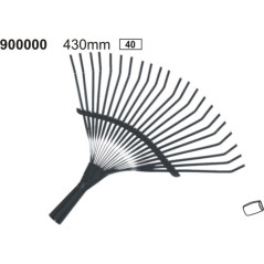 Râteau à Feuilles 430 mm - Utilisation Pratique, Léger et Efficace - Jardinage Simplifié - Beast