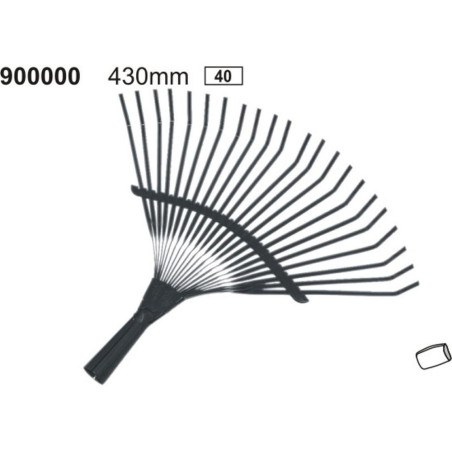 Râteau à Feuilles 430 mm - Utilisation Pratique, Léger et Efficace - Jardinage Simplifié - Beast