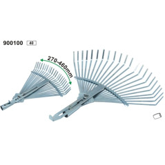 Rateau à Feuilles Ajustable 270-460 mm - Utilisation Pratique et Efficace - Idéal pour le Jardinage - Beast