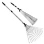 Rateau à Feuilles Ajustable 270-460 mm - Utilisation Pratique et Efficace - Idéal pour le Jardinage - Beast