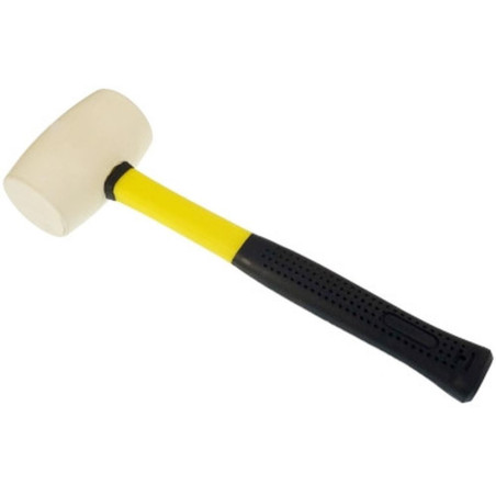 Maillet Caoutchouc 60 mm 570g - Blanc, Professionnel - Idéal pour Travaux de Finition - Beast - Beast
