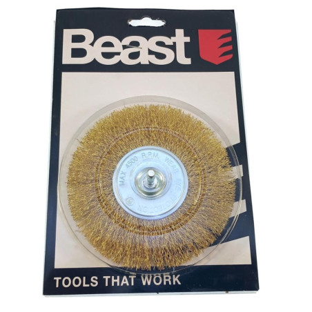 Brosse Couvette Acier 125 mm - Pivot 6 mm - Robuste et durable - Beast