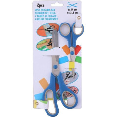 Jeu de Ciseaux Stainless 2x 21-14 cm - Acier Inoxydable - Précision et Durabilité - Beast - Beast