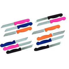 Couteau Color Mix 12x - Utilisation Pratique, Design Coloré - Idéal pour Cuisine - Beast