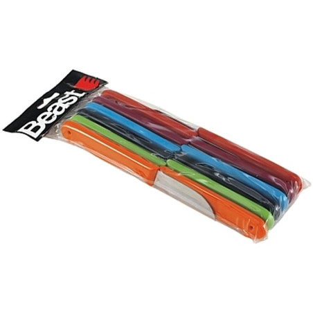 Couteau Color Mix 12x - Utilisation Pratique, Design Coloré - Idéal pour Cuisine - Beast