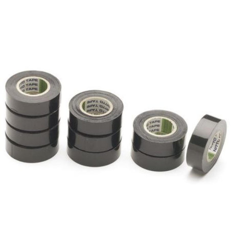 Ruban Isolant Noir 19mm x 10m - Lot de 10 Rouleaux - Résistant et Pratique - Beast