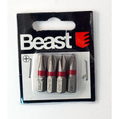 Jeu d'Embouts 4x PH1-2-2-3 - S2 Steel - Précision et Durabilité - Beast