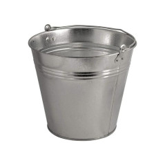 Seau en Métal Zingué 10L - Capacité 10L, Résistant et Durable - Idéal pour le Stockage - Beast