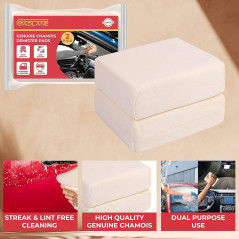 Éponge Anti-Buée Chamois - 23 g - Absorption Efficace - Idéale pour Vitres et Miroirs - Beast