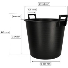 Seau Rond 40L - Capacité 40 Litres - Plastique Résistant - Idéal pour le Stockage - Beast