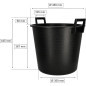 Seau Rond 40L - Capacité 40 Litres - Plastique Résistant - Idéal pour le Stockage - Beast
