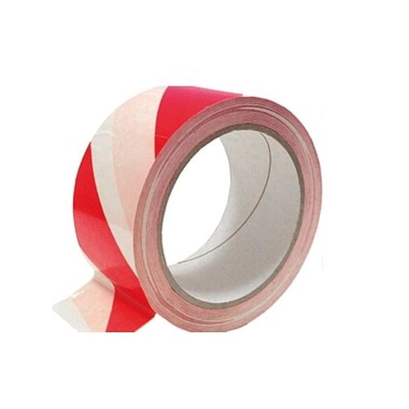 Avertissement Ruban Blanc-Rouge 75mm x 250m - Sécuritaire et Visible - Idéal pour Signalisation - Beast