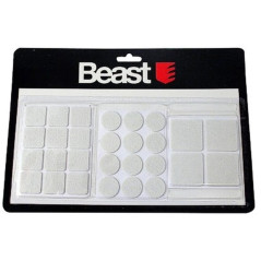 Jeu de Patins Feutre 28x - Blanc - Glisse Silencieuse et Protection des Surfaces - Beast - Beast