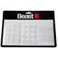 Jeu de Patins Feutre 28x - Blanc - Glisse Silencieuse et Protection des Surfaces - Beast - Beast