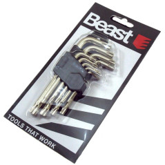 Clé Torx Jeu 10-50 - Cr Mo, 9x - Précision et Durabilité - Beast - Beast