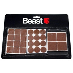 Jeu de Patins Feutre 28x - Noir - Glisse Silencieuse et Protection des Surfaces - Beast - Beast