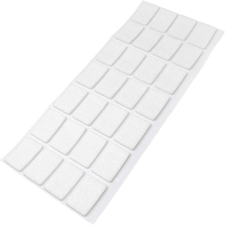Jeu de Patins Feutre 28x - Blanc - Glisse Silencieuse et Protection des Surfaces - Beast - Beast